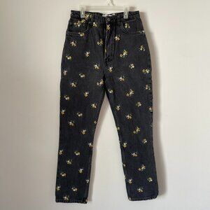 Reformation Stevie Jeans in floral embroidery - run small